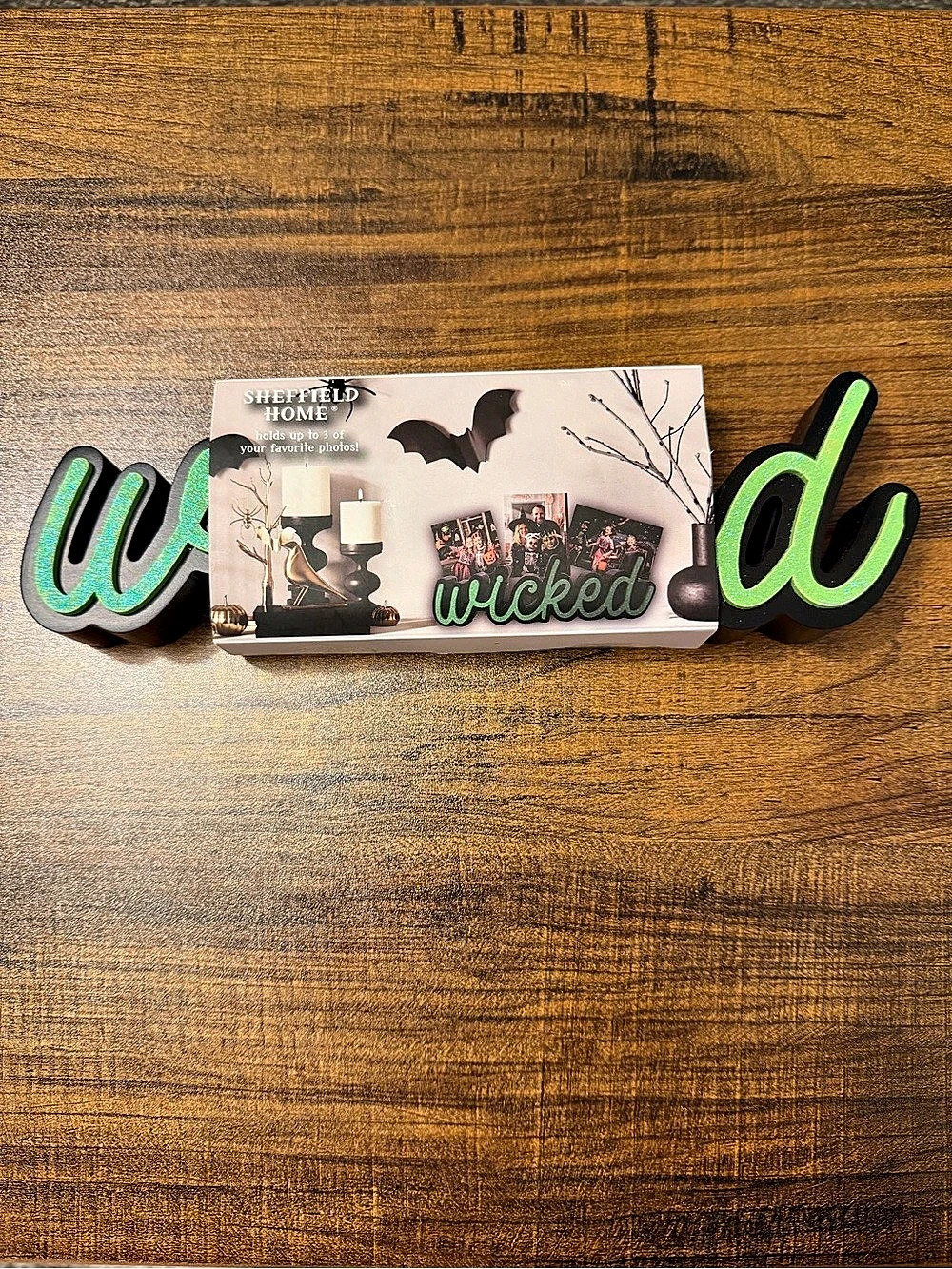 Sheffield Home Wicked Block Sign Decor Green & Black